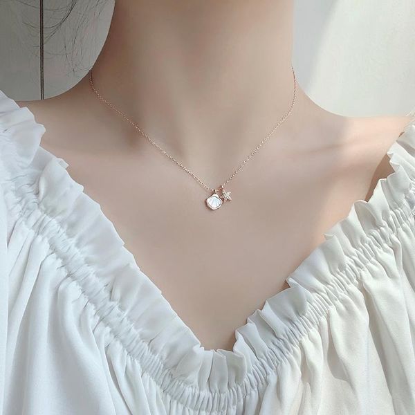 

925 sterling silver danity zircon starfish shell necklace clavicle chain choker for women summer jewelry star collar s-n671