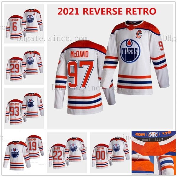 

connor mcdavid womens edmonton oilers 2021 reverse retro jersey adam larsson leon draisaitl ethan bear ryan nugent-hopkins dominik turris, Black;red