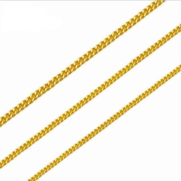 

pure 24k yellow gold wheat chain necklace/ 999 gold fashion designer necklace, Silver