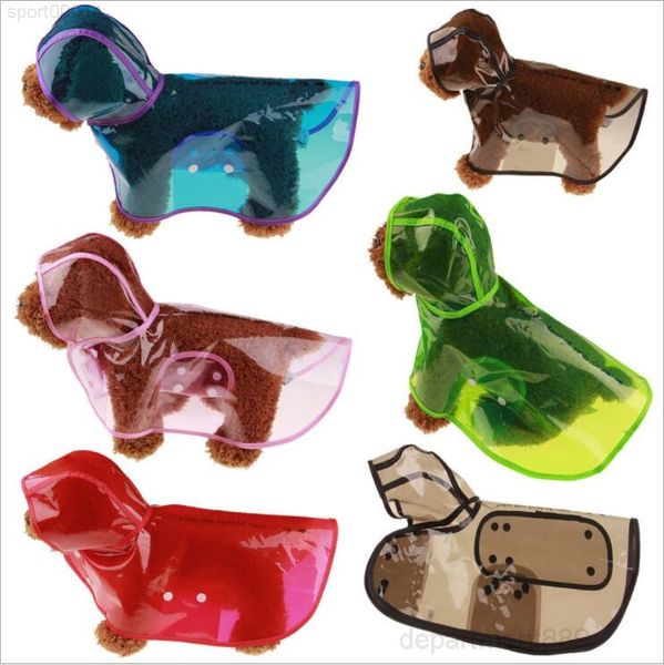 

pet raincoat transparent puppy rainwear universal waterproof clothes clause solid dog raincoats outdoor household sundries owc3655