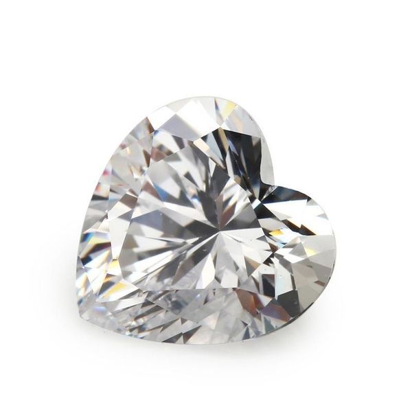 

wholesale shining 100 pcs/ bag 4*4 mm heart faceted cut shape 5a loose white cubic zirconia beads for jewelry diy 98ykn, Black