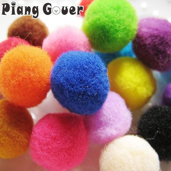 

cat toys mix color fuzzy pet ball toy teaser interactive balls for kitten