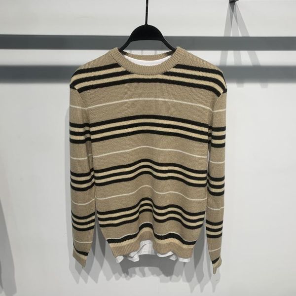 

fashion korean striped mens sweaters casual vintage winter sweater hip hop knitted pullover sweater jacket, White;black