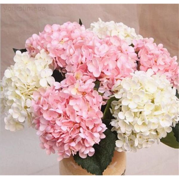 

supplies artificial hydrangea flower head 47cm party fake silk single real touch hydrangeas 8 colors for wedding centerp
