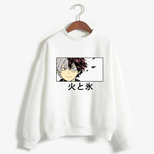 

mens hoodies my hero academia men women pullovers hoodies sweatshirts s todoroki 90s anime hoody streetwear, Black