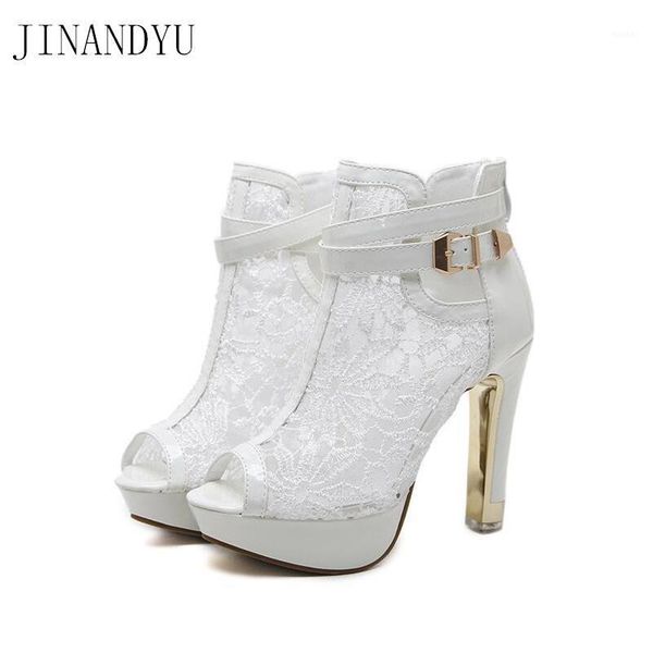 

dress shoes peep toe platform heels women white high big size thick heeled for girls weddings peeptoe pumps1, Black