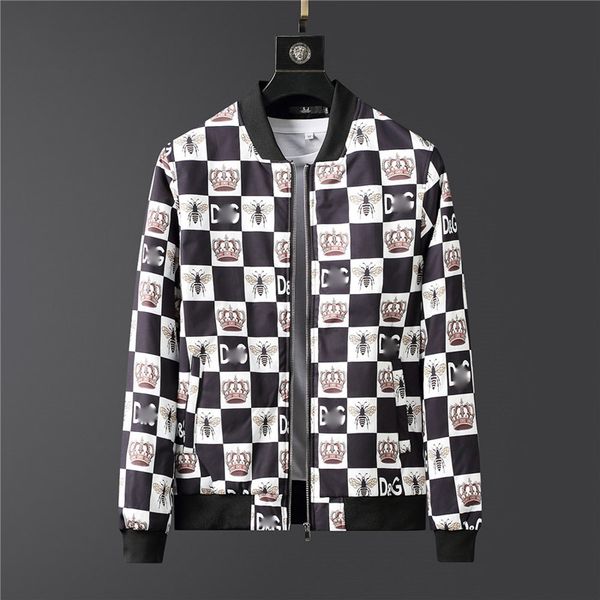 

20ss men's winter coat casual winter cotton jacket men's outdoor thermal cotton clothing fashion printed jacket jacket coat, Black