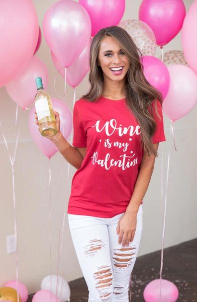 

wine is my valentine graphic tee be wine drinking t shirts womens funny valentines day anti valentine wine lovers, White