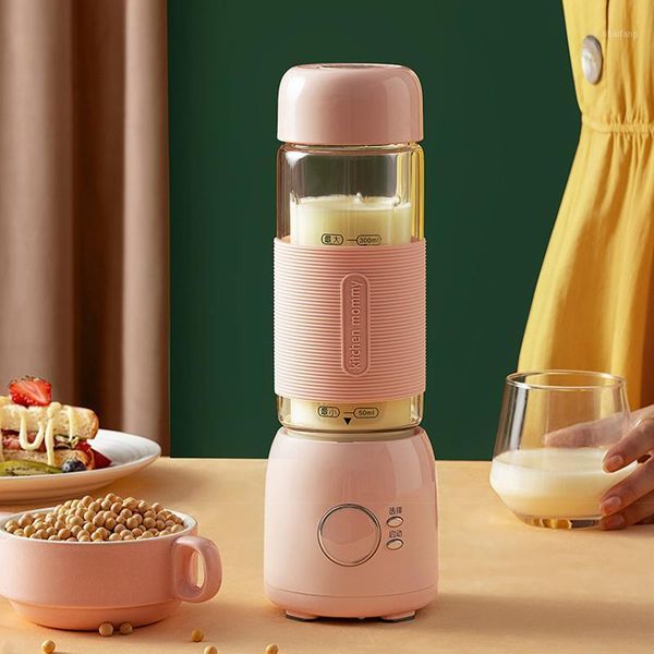 

220v soymilk machine boiled water automatic heatable soya-bean milk electric juicer rice paste maker filter-300ml1
