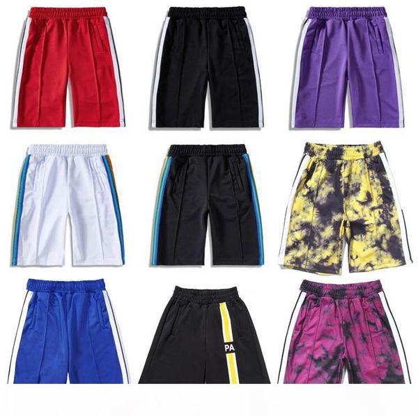 

20ss palm tree letter printing rainbow strip webbing casual five-point man pants 2020 designer shorts beach shorts, White;black