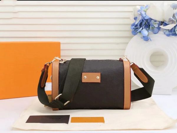 

wholesale 2021 high-quality genuine leather women's handbag shoulder bags crossbody bags messenger bag drum type with gift box