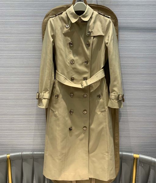 

luxury runway elegant women streetwear x-long trench coat 2020 fall winter solid double breasted slim belt heavy overcoat s228 t200810, Tan;black