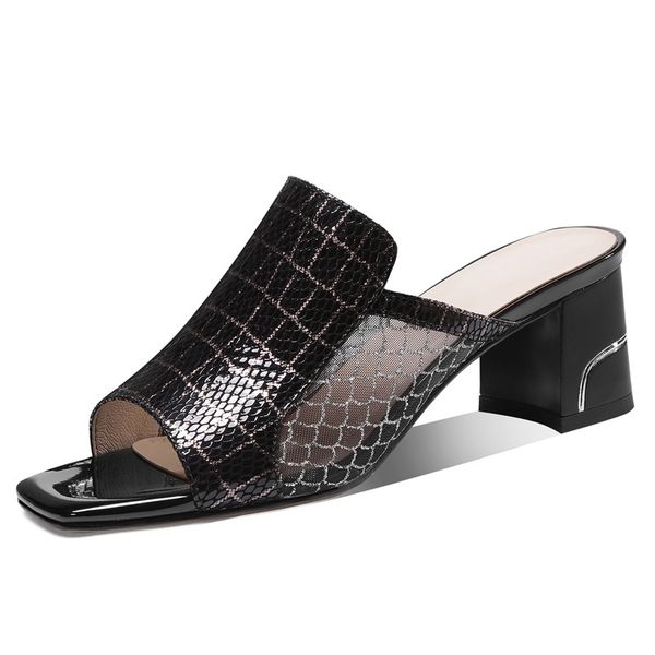 

2021 new selling woman high-toe toe open-foot black feminine sandals shoes 43 32ps