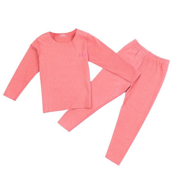 

2pcs children clothes of sleepwear pure color long sleeve t-shirt+long pants casual cotton clothes kids outfit set, White