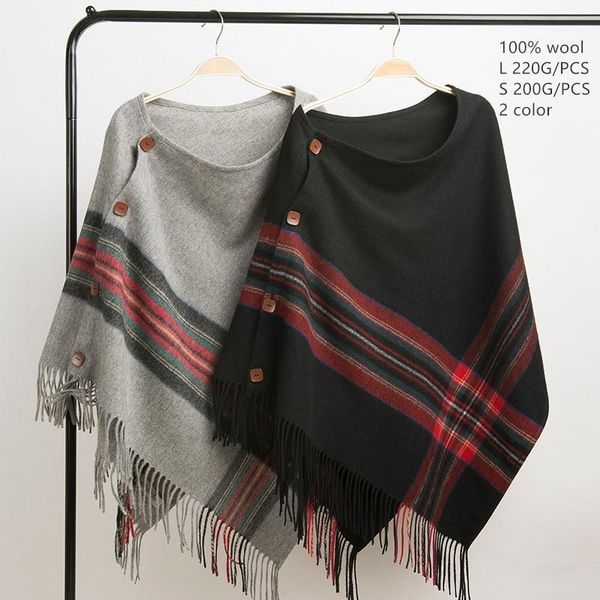 

scarves naizaiga 100% wool plaid grey black red striped women winter warm stole female shawl , jy1181, Blue;gray
