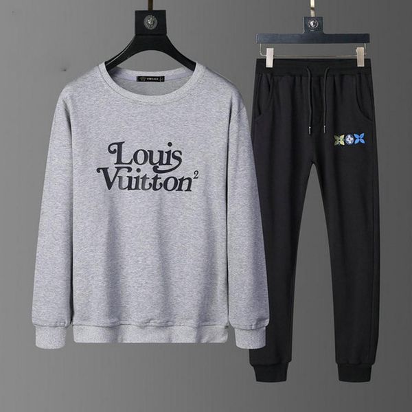 

20ss mens women designer tracksuits sportswear lu lou tton superme suits hoodies pants sweater l given v hoodie shoes bag 02, Gray