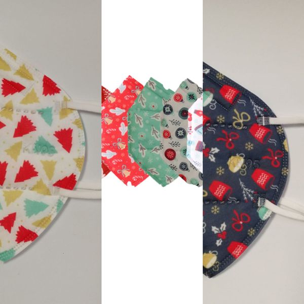 

layer k95 christmas available home 5 protection pm2.5 print santa snowman face mouth maskfg5fac