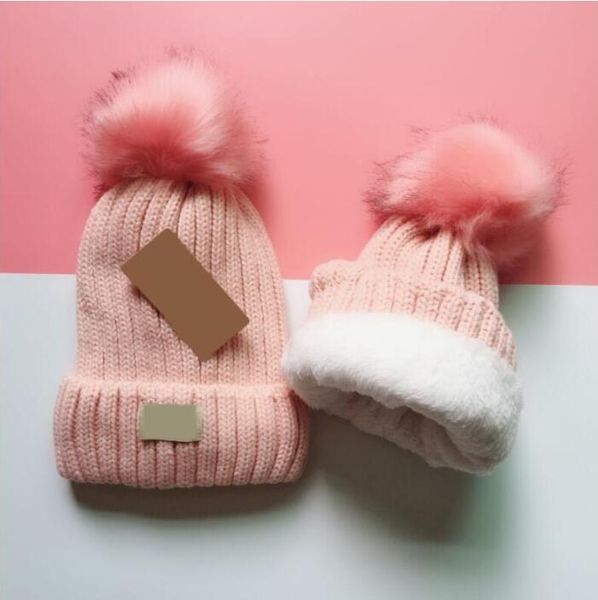

winter women knitted hat warm pom pom colorful wool hat ladies skull beanie solid female outdoor caps, Yellow