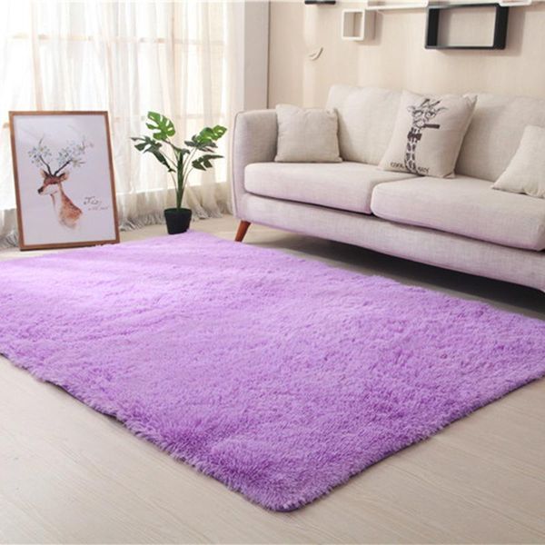 

carpets long-haired bedroom rug room decoration blanket living nordic coffee table mat thickening soft skin-friendly carpet