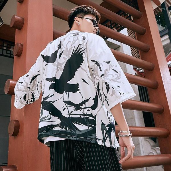 

kimono man yukata men japanese streetwear samurai costume clothing haori japanese kimono cardigan men's cosplay 104731, Red