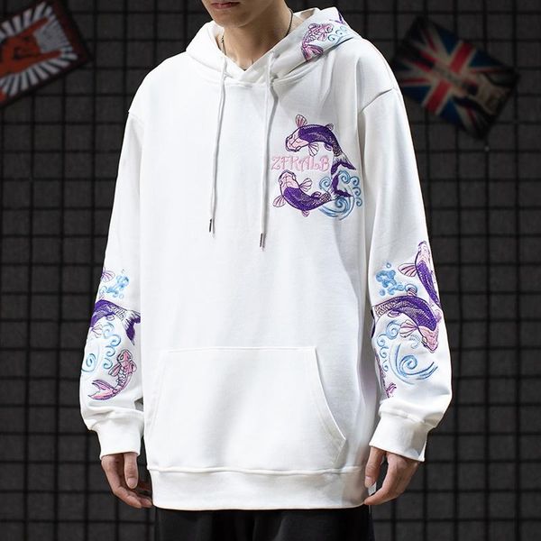 

fashion harajuku hoodie sweatshirt mens casual pullovers hip hop hoodie embroidery asian streetwear men's clothing 2020 ff2961, Black