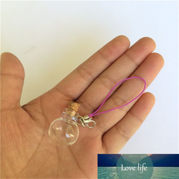 Bola em forma de mini pingentes de garrafa de vidro Keychain Pequeno desejo garrafas com rolhas frascos 10 pcs 20x24x6 mm