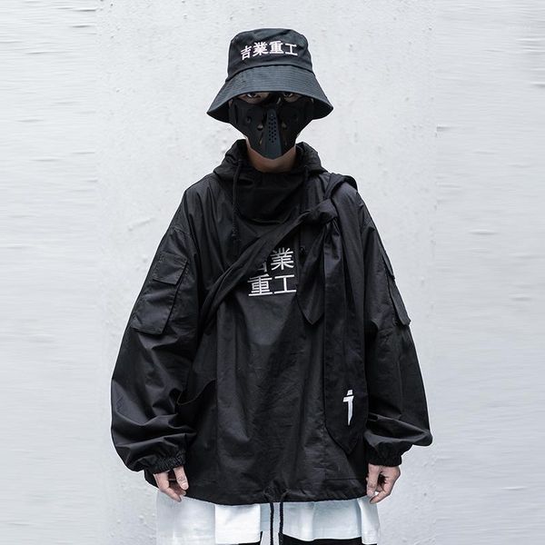 

2020 new fashion tactics jackets coats men casual streetwear windbreaker black multi-pocket cargo coats male us size xn201, Black;brown