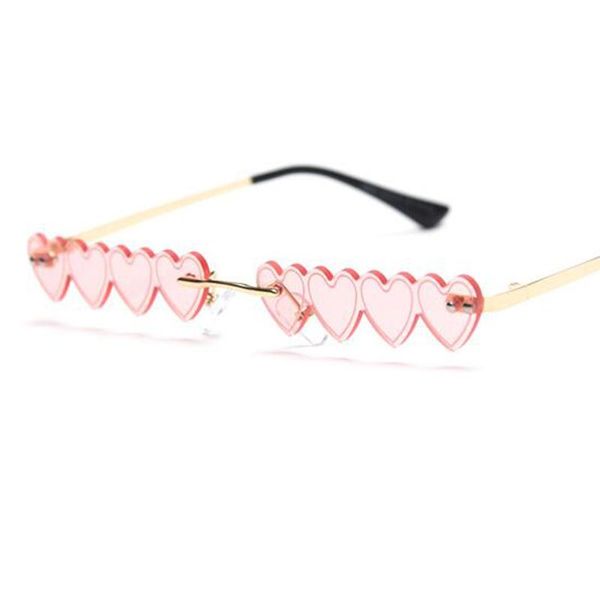 

sunglasses candy colored vintage rectangle luxury rimless siamese heart sun glasses for women men narrow small shades oculos, White;black