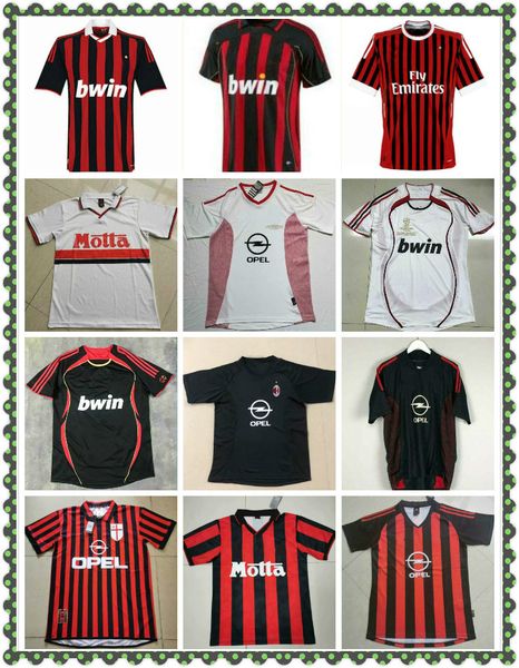 

retro ronaldo soccer jerseys gullit van basten baresi maldini c. ancelotti rijkaard kaka inzaghi pirlo weah baggio beckham seedorf hot, Black;yellow