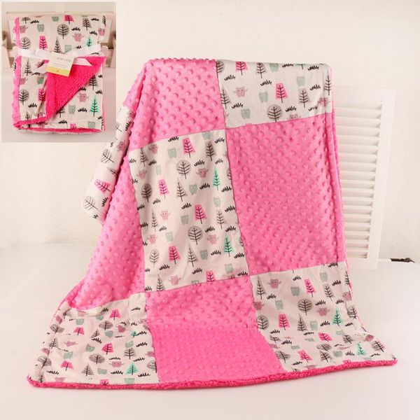 

newborn lambskin wrapped children blanket with crystal velveteen wrapped newborn blanket baby holding 76*102cm for 0-12years kid1