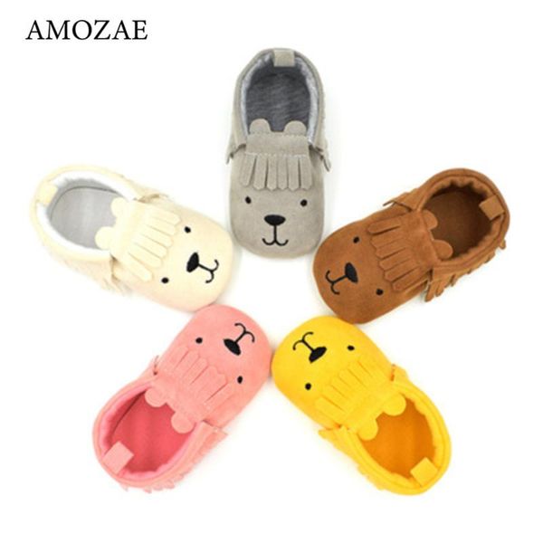 

2020 new cute bear tassel soft sole baby shoes toddler shoes baby girls boys newborns leather moccasins soft footwear sneakers