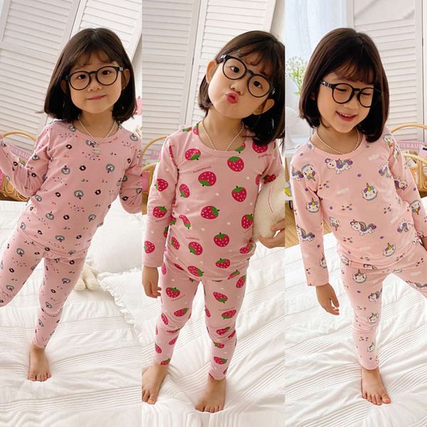 

2020 and winter new children's underwear set pure cotton cloth autumn pants boy / girl baby pajamas home wear, Blue;red