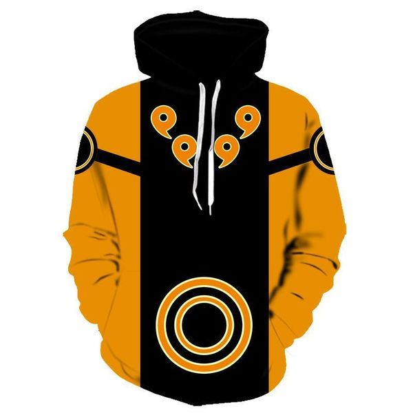 

naruto 3d cartoon hooded pocket hooded sweatshirts 3d hoodies truien mannen vrouwen cool bovenkleding mode hoodie large size 6xl, Black
