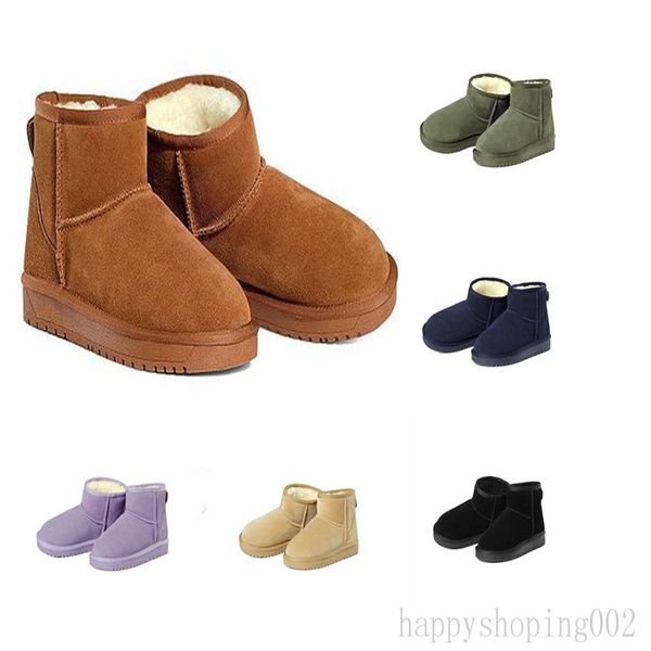 

2020 classic leather snow boots  colors ladies ankle boots women winter boots winter shoes size 35-41, Black