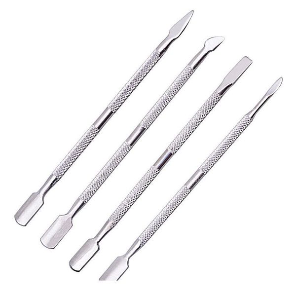 

21 style rainbow stainless steel nail cuticle pusher tweezer nail art files uv gel polish remove manicure care groove cl jllyyo