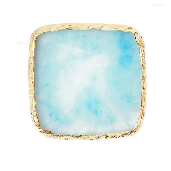 

1pc square natural resin agate nail art color palette uv gel polish pallet display shelf paint plate pad manicure hol qylaul