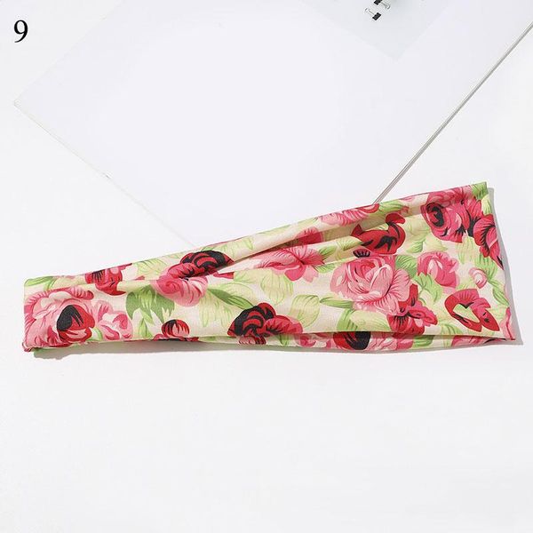 

fashion women sport headband wide headwrap elastic hair bands turban bandage bandanas floral print head wrap hair accessories q sqcbfg