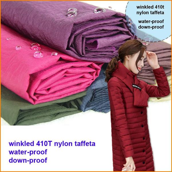 

410t nylon taffeta cloth water-proof, down-proof wrinkled fabric for jacket1, Black;white