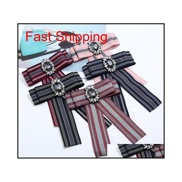 

fashion big bow ties for boys collar flower striped with diamond bow brooch accessories whole qyljnb mj_fashion, Black;gray