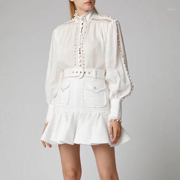 

new fashion women's silk + linen wild slim high waist cute fishtail mini skirt solid color belted skirt1, Black