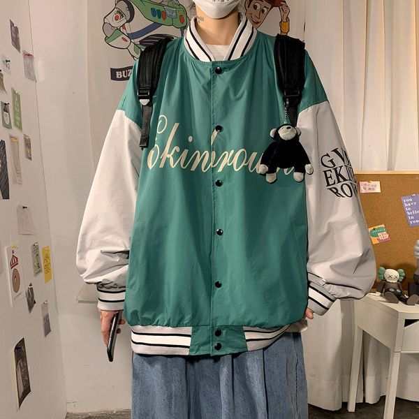 

2021 new privathinker japanese style autumn new jackets woman fashion baseball men's korean streetwear jacket v51h, Black;brown