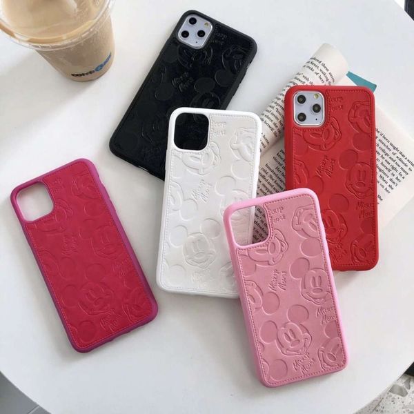 

new 11pro max cartoon mobile phone 12 leather soft for 8plus case xr