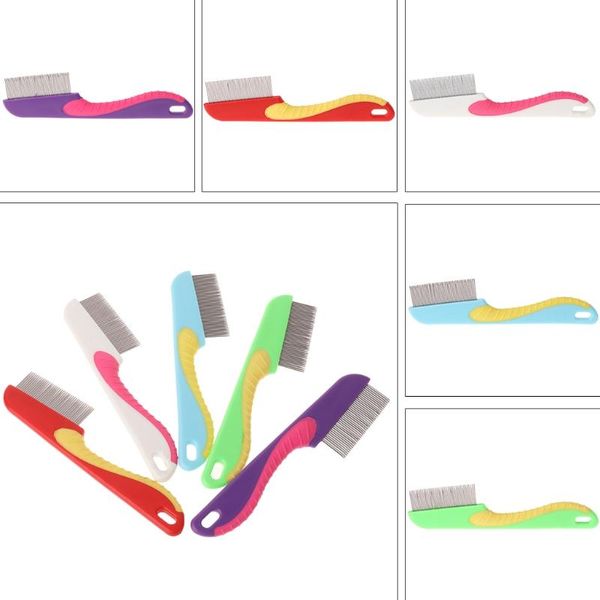 

cat comb dense teeth massage clean hair stainless steel animal grooming brushes cat comb bigger q wmtcey, Silver