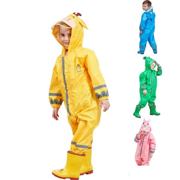 

waterproof kids raincoat 3-9 years old children cartoon frog rainwear hooded boys girls raincoat outwear camp poncho kids rain szcaj