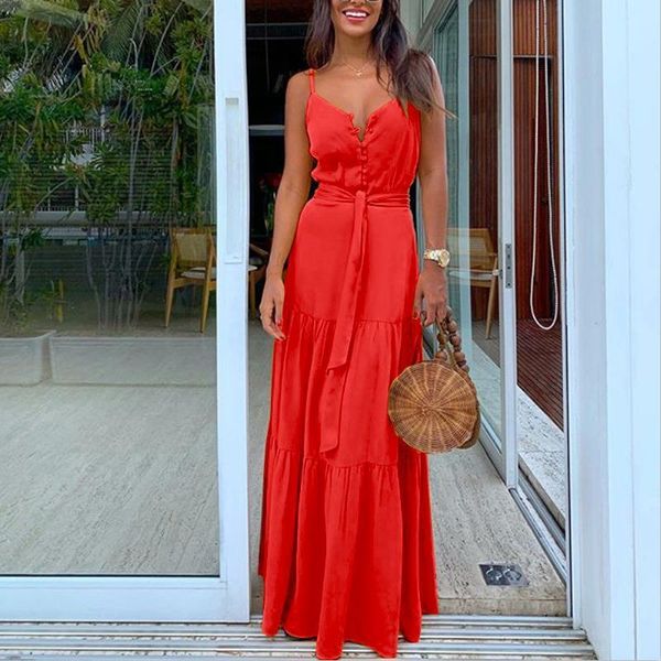 

2021 new plus size s-3xl summer women dress casual slim fashion lace sling long dress loose comfortable maxi dresses female, Black;gray