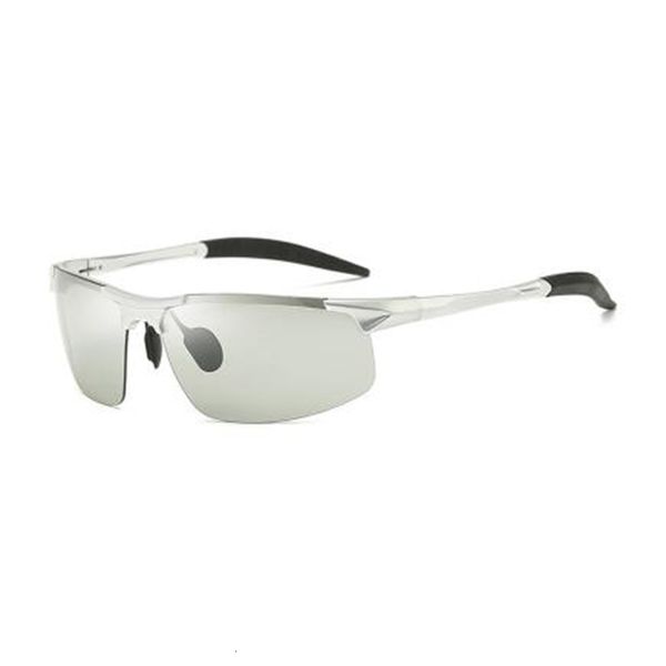 

2021 new metal frame polarized sunglasses men 3 colors black/silver/brown uv400 driving glasses for 2ks1, White;black