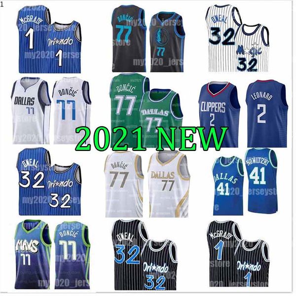 

orlando shaquille 32 oneal magic luka dallas mavericks jersey 77 doncic trace penny 1 cartaway mcgrady dirk 41 nowitzki basketball, Black;blue