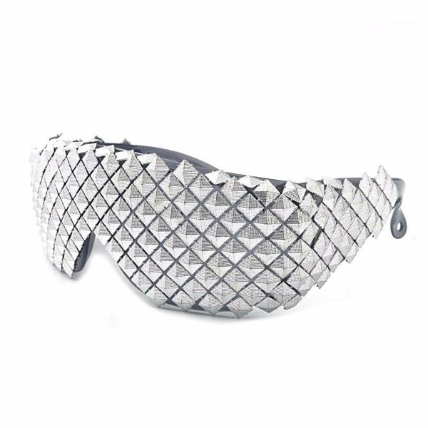 

mincl/punk glasses personality glasses hop kickupbar nightclub fashion oversize dance party ball fml1, White;black