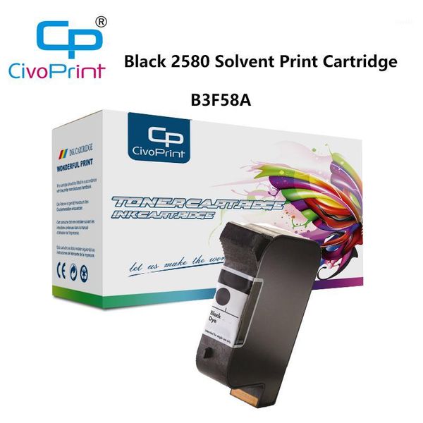 

ink cartridges civoprint compatible b3f58a for black 2580 solvent print cartridge pvc, opp, pet films, wrap, metal and blister foils1