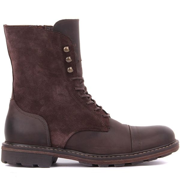 

sail male boot lakers with brown suede leather zipper cbid, Black